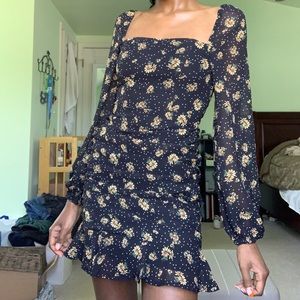 Princess Polly Ruched Long Sleeve Mini Dress